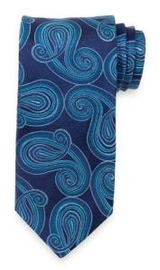 Paul Fredrick blue paisley tie